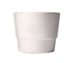 Photo of Empty ceramic flower pot isolated on white