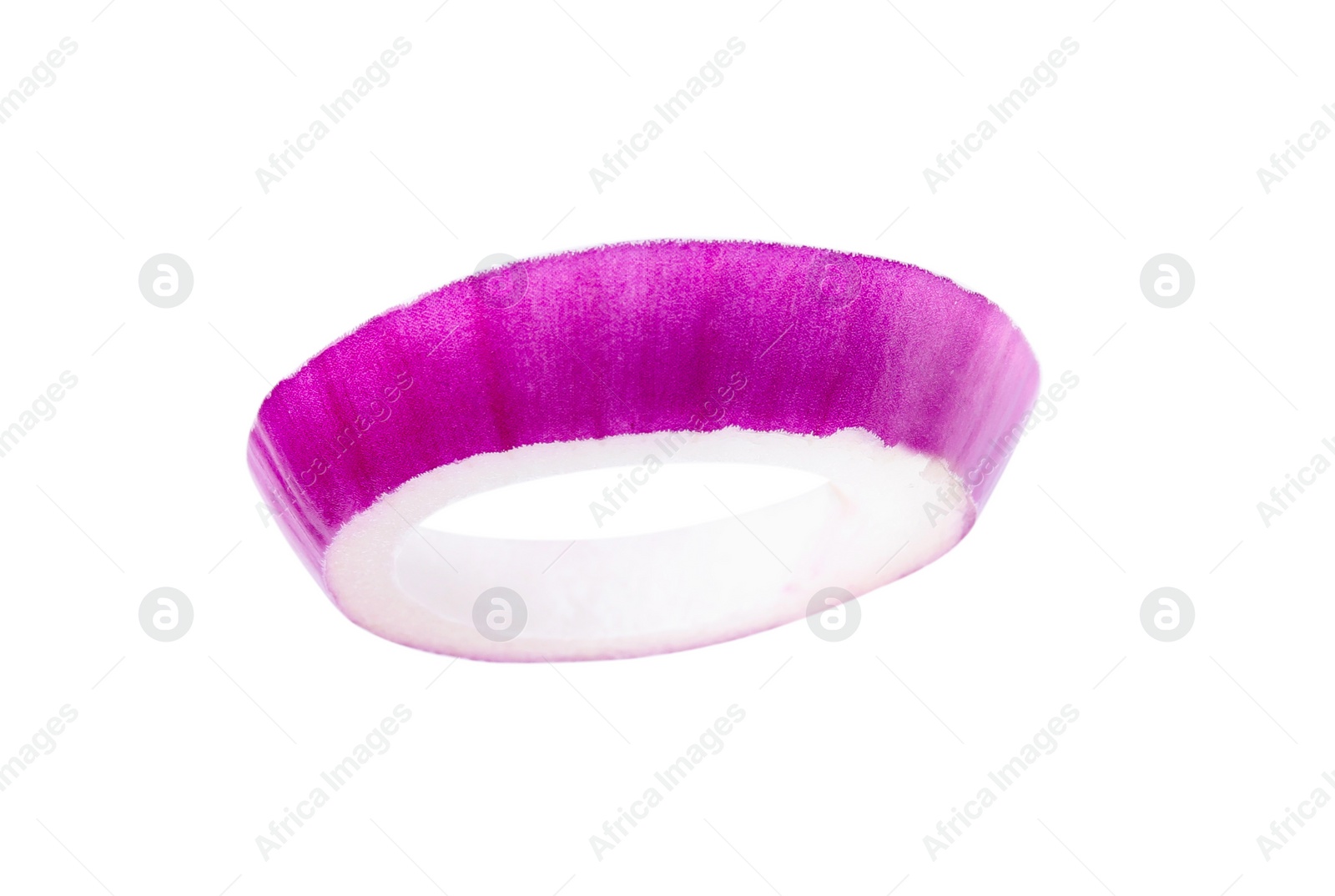 Ring of fresh red ripe onion isolated on white Photo of Ring of fresh red ripe onion isolated on white