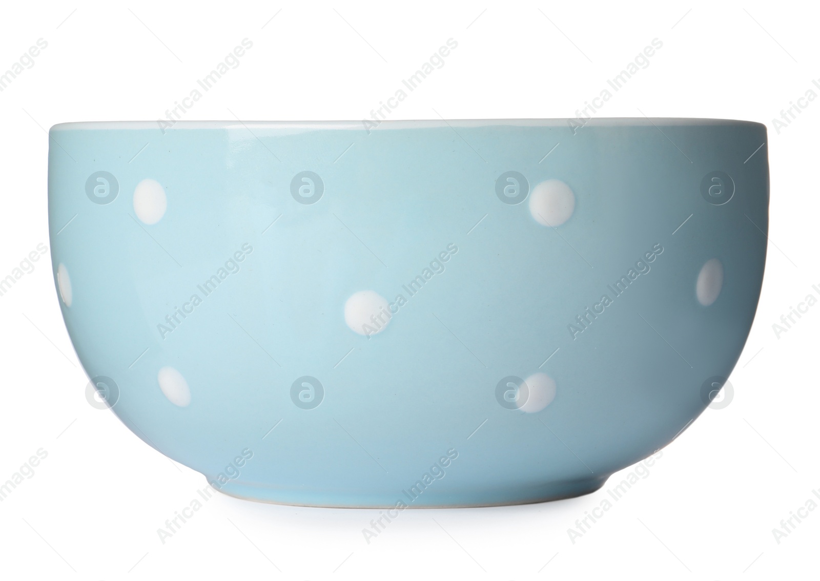 Photo of One beautiful ceramic bowl isolated on white