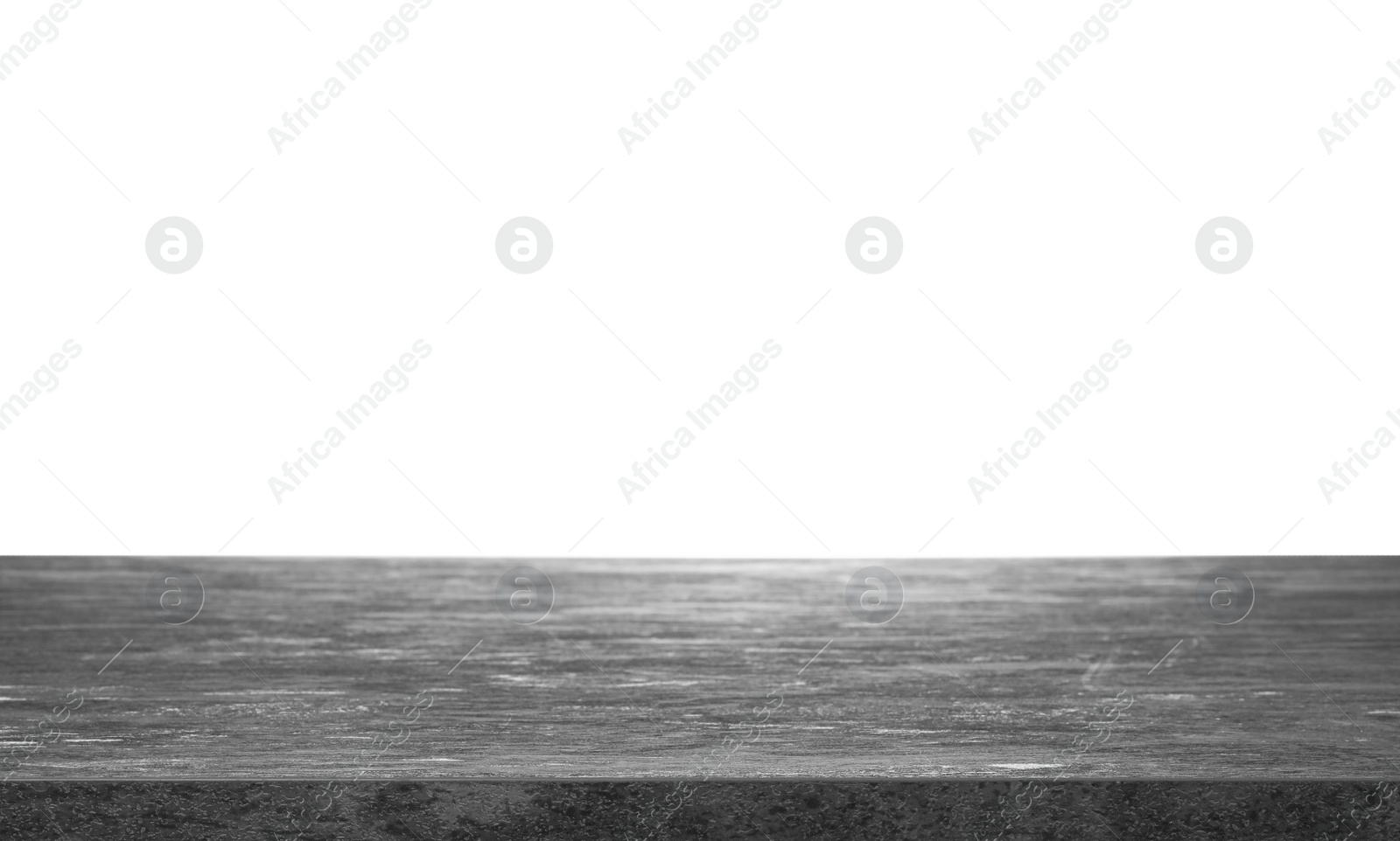 Photo of Empty grey stone surface isolated on white. Mockup for design