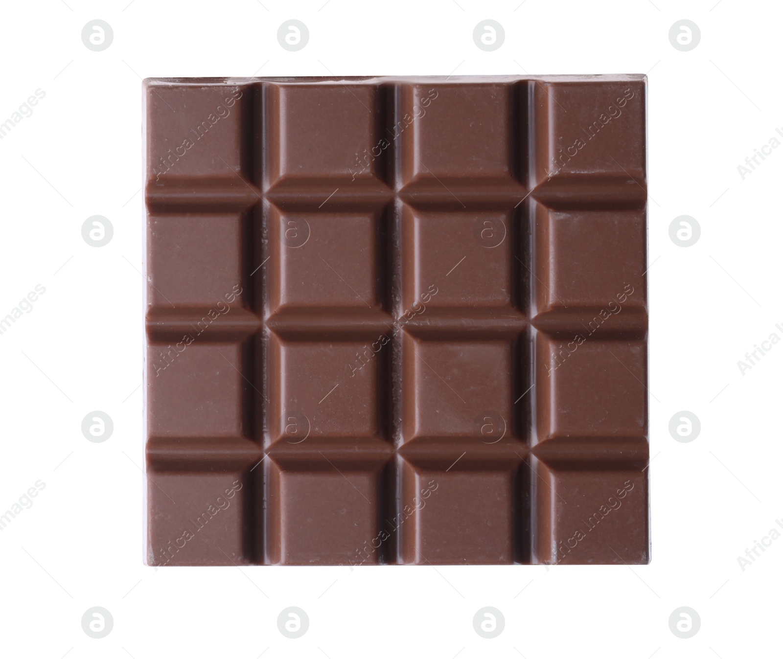 Photo of Delicious milk chocolate bar isolated on white