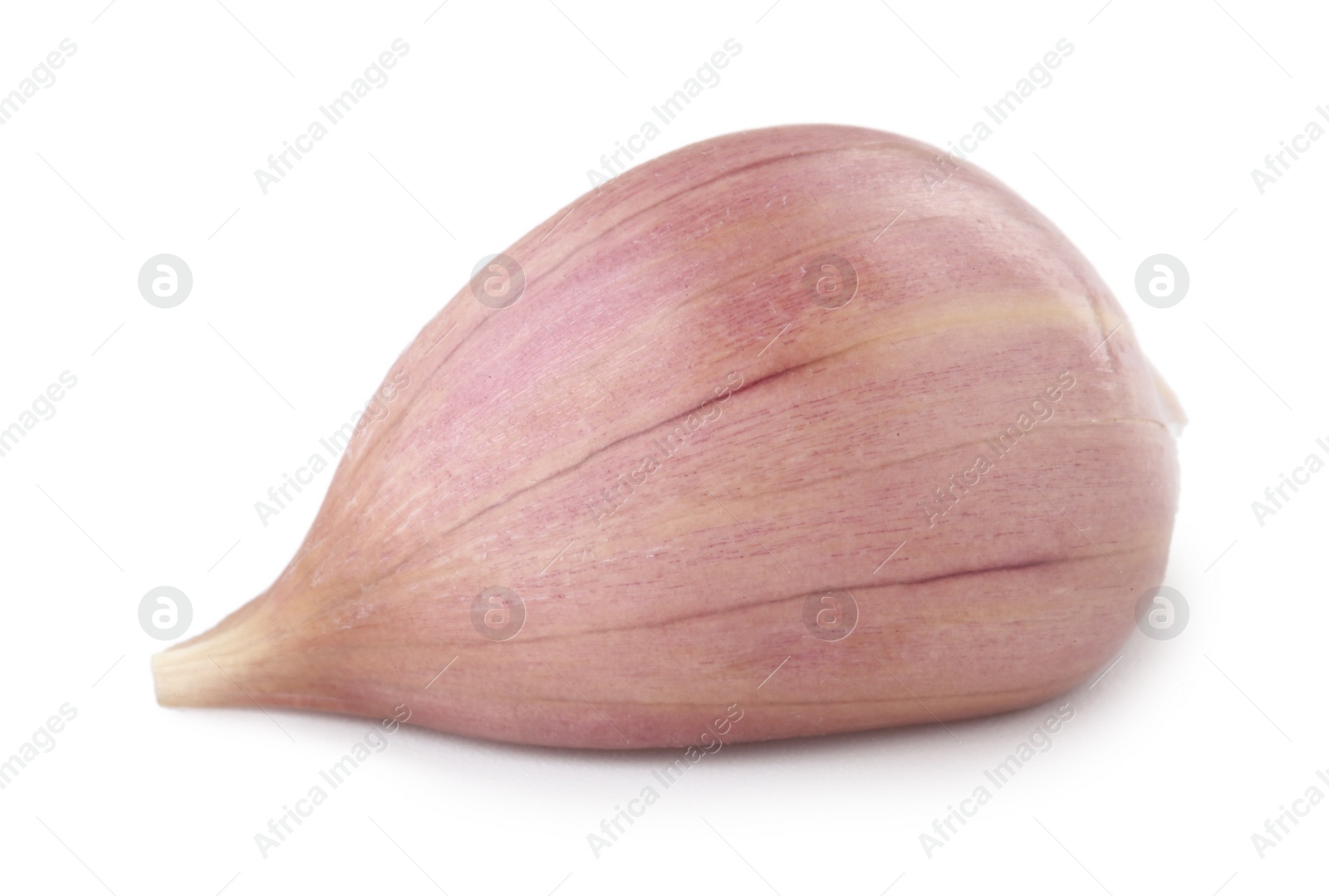 Photo of One clove of garlic isolated on white