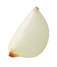 Photo of Piece of fresh onion on white background