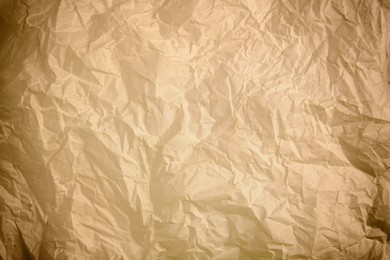 Image of Crumpled old paper as background. Texture of parchment