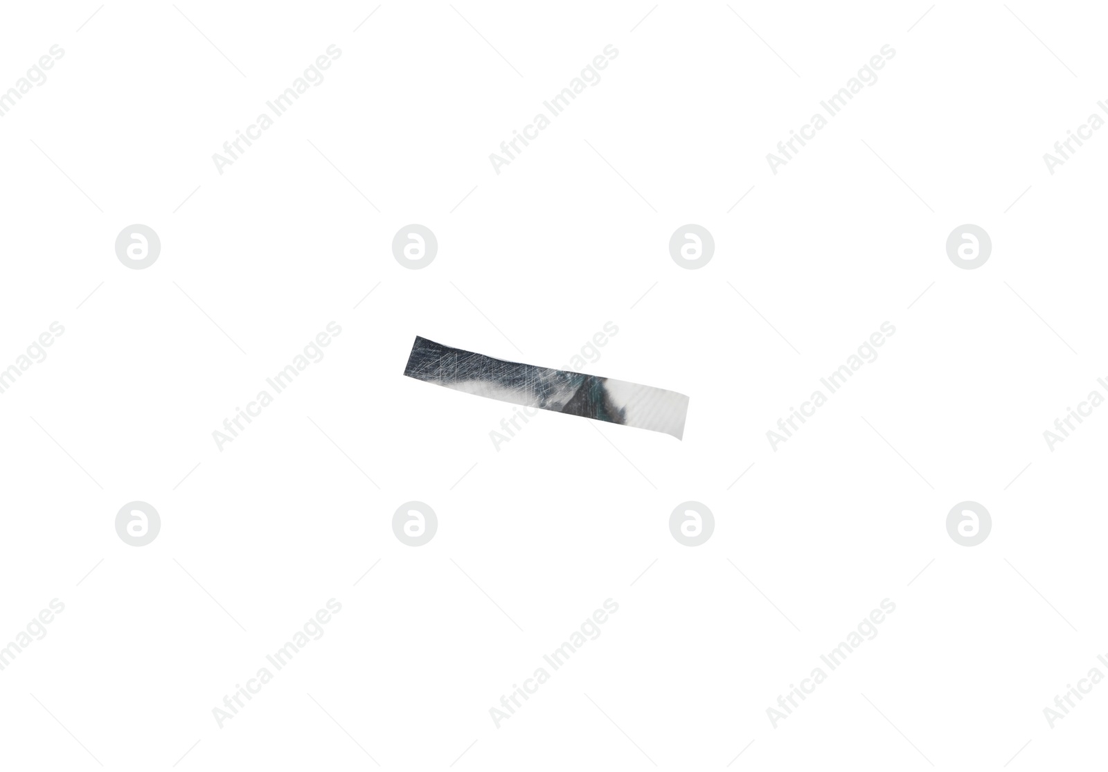 Photo of Piece of silver confetti isolated on white