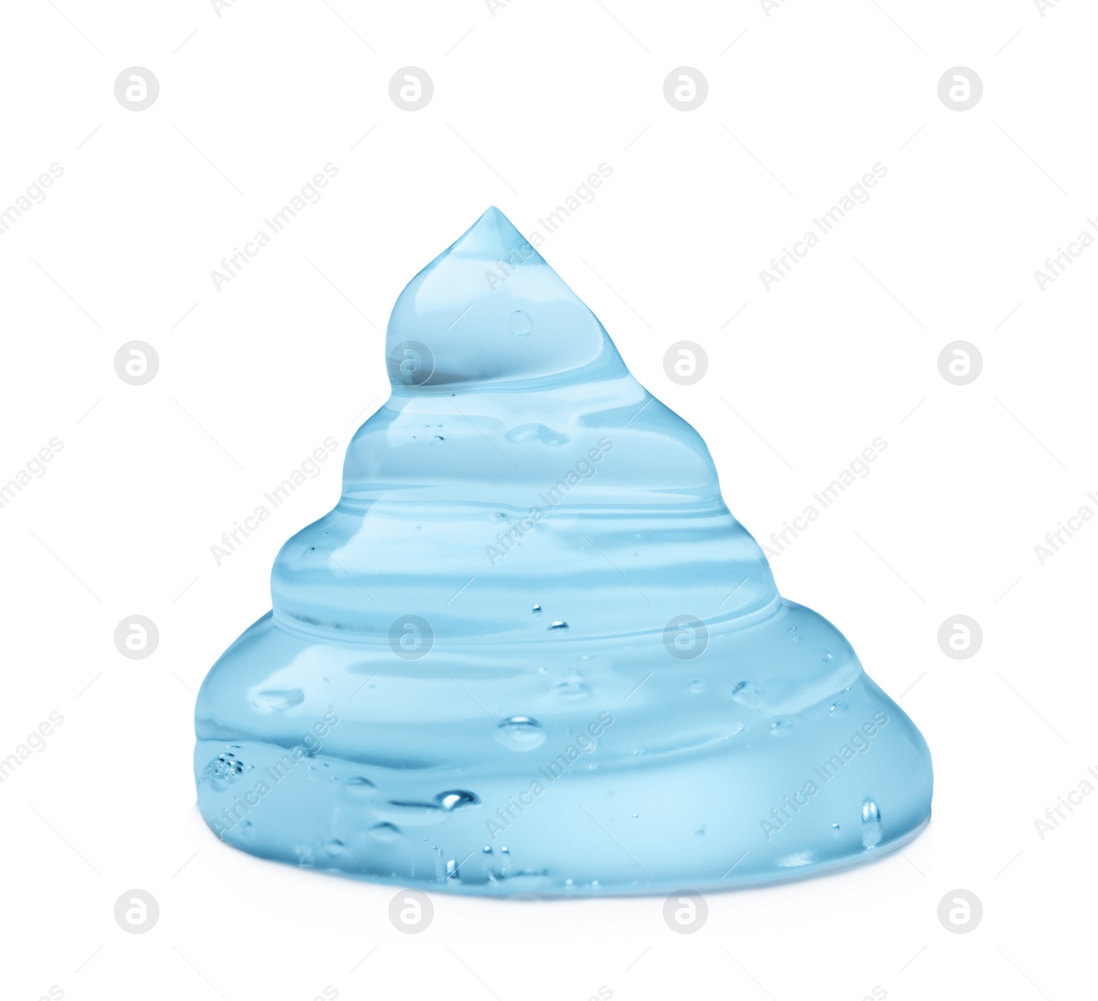 Photo of Sample of transparent cosmetic gel on white background