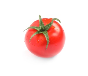 Photo of Fresh organic cherry tomato isolated on white