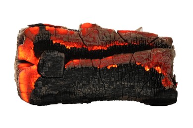 Photo of Piece of smoldering coal isolated on white