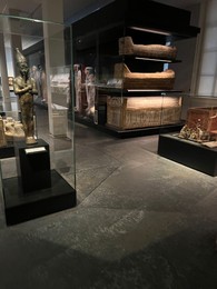 Photo of LEIDEN, NETHERLANDS - AUGUST 07, 2022: Hall of Ancient Egypt in National Museum of Antiquities (Rijksmuseum van Oudheden)