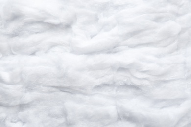 Photo of Soft clean cotton as background, top view