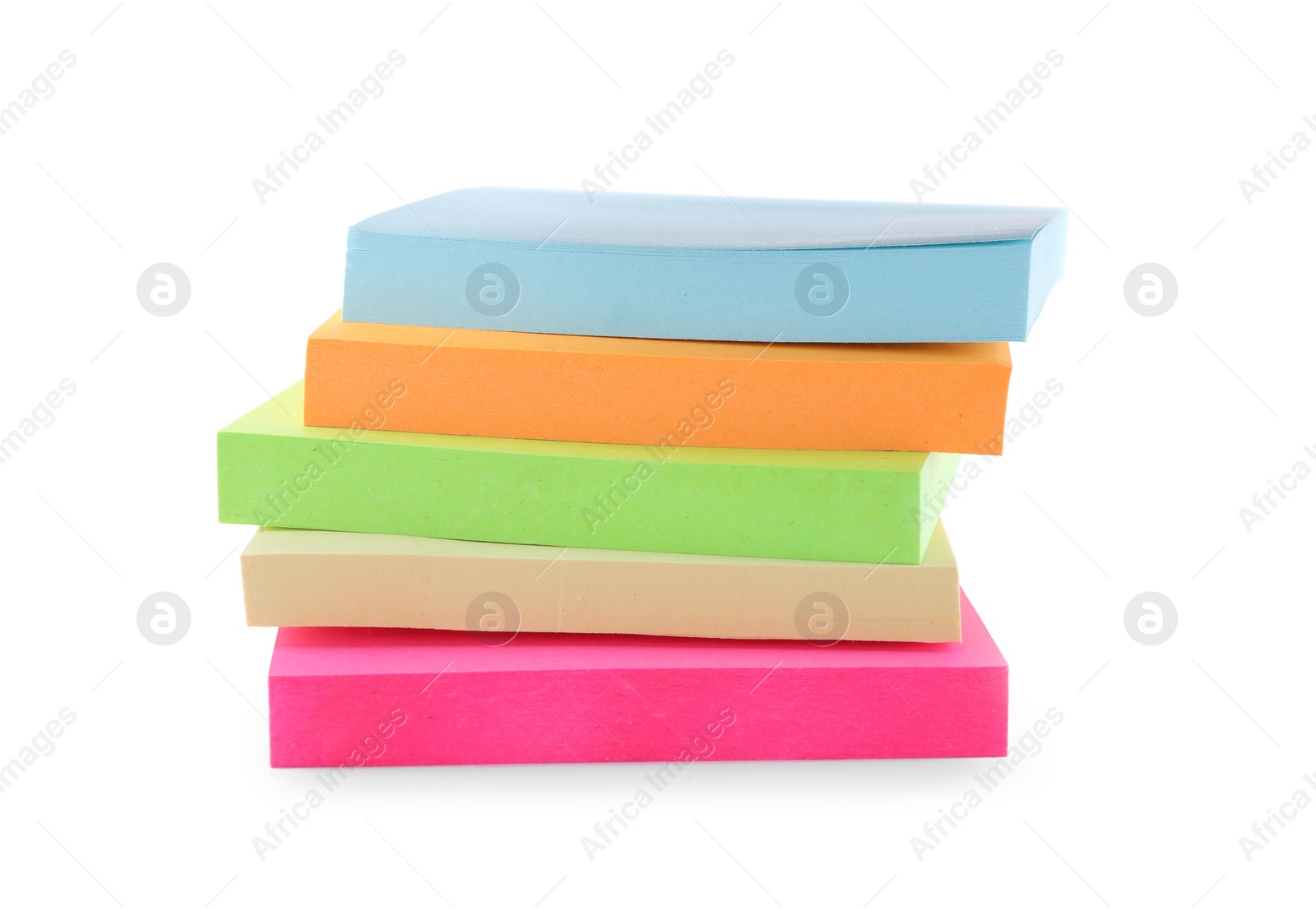 Photo of Colorful sticky note paper isolated on white