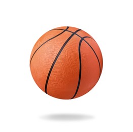 Image of New orange basketball ball isolated on white