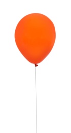 Photo of Orange balloon on white background. Halloween party