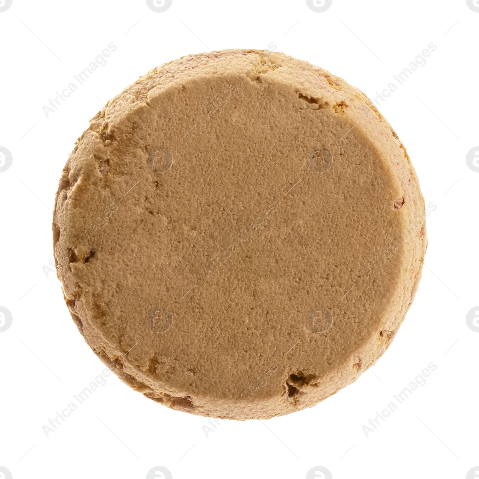 Photo of One wine cork isolated on white. Bottle cap