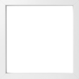 Frame with blank white background. Mockup for design