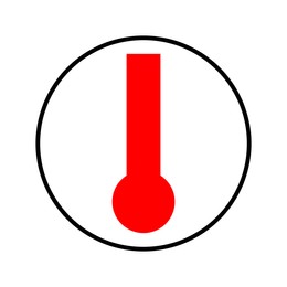 International Maritime Organization (IMO) sign, illustration. Heat detector