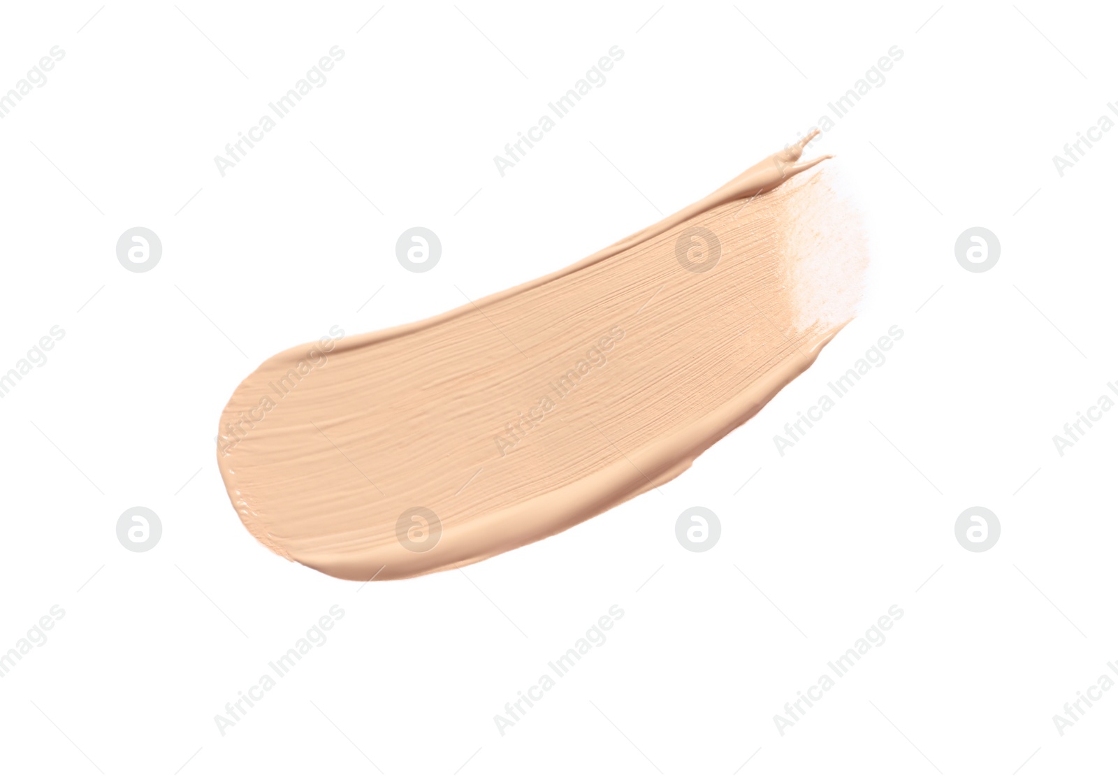 Photo of Smear of skin foundation isolated on white, top view