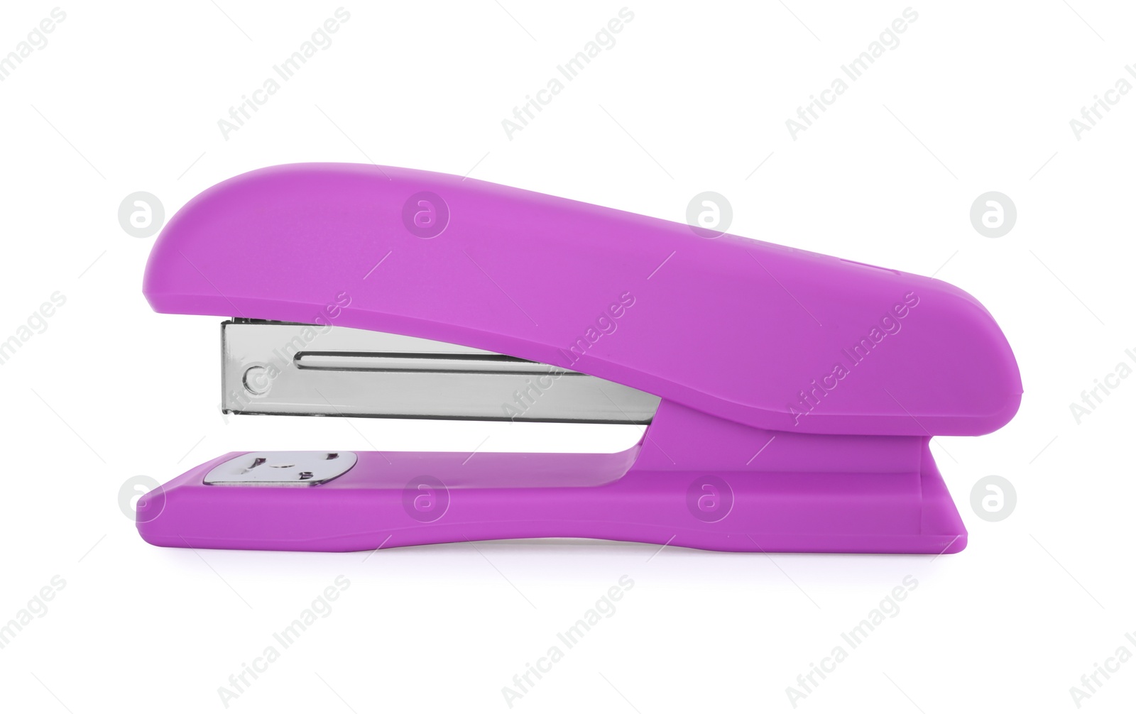 Photo of One new bright stapler isolated on white