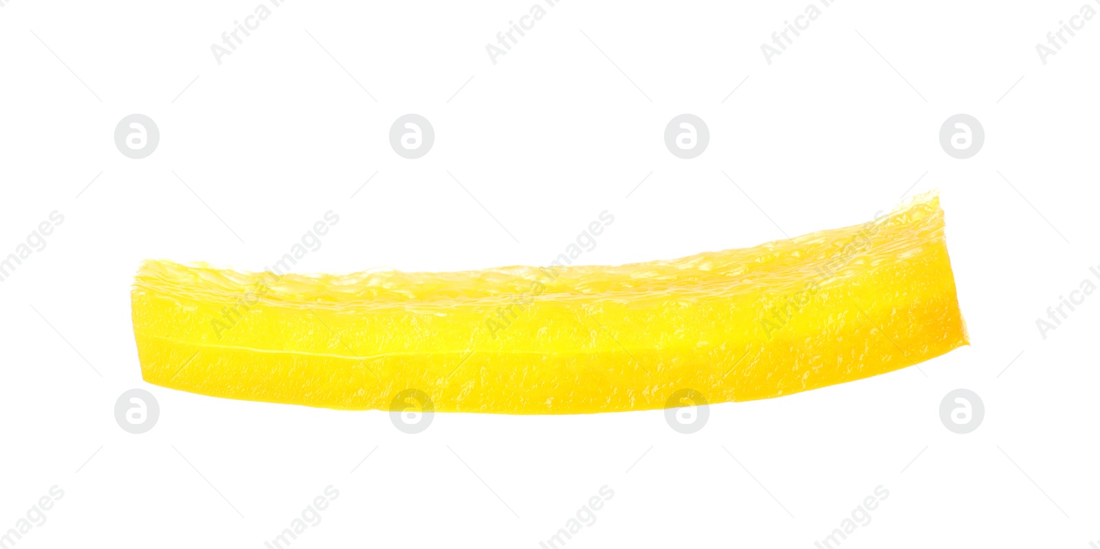 Photo of Cut fresh bell pepper on white background