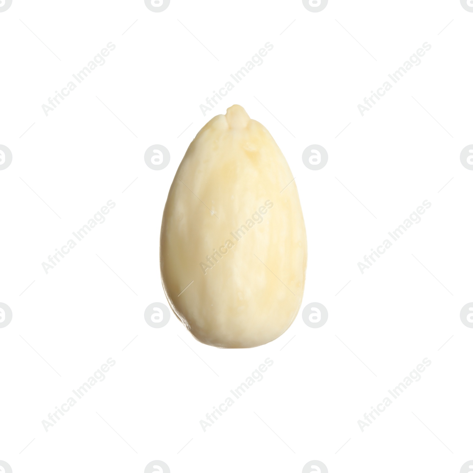 Photo of Organic almond nut isolated on white. Healthy snack