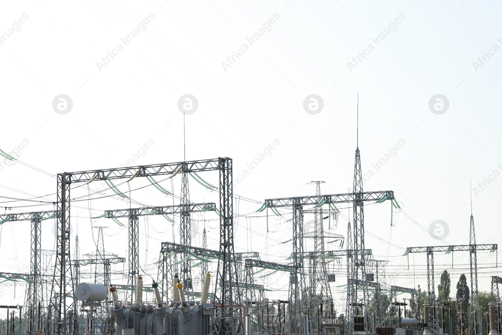 Photo of Modern electrical substation outdoors on sunny day