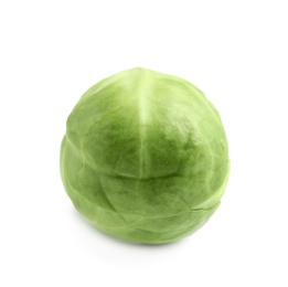 Photo of Fresh tasty Brussels sprout on white background