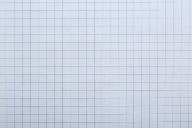 Photo of Checkered notebook sheet as background, top view