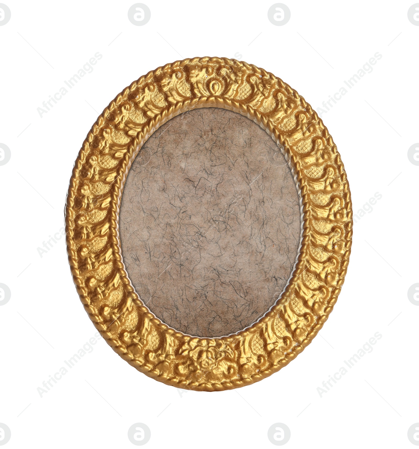 Image of Beautiful empty vintage frame isolated on white