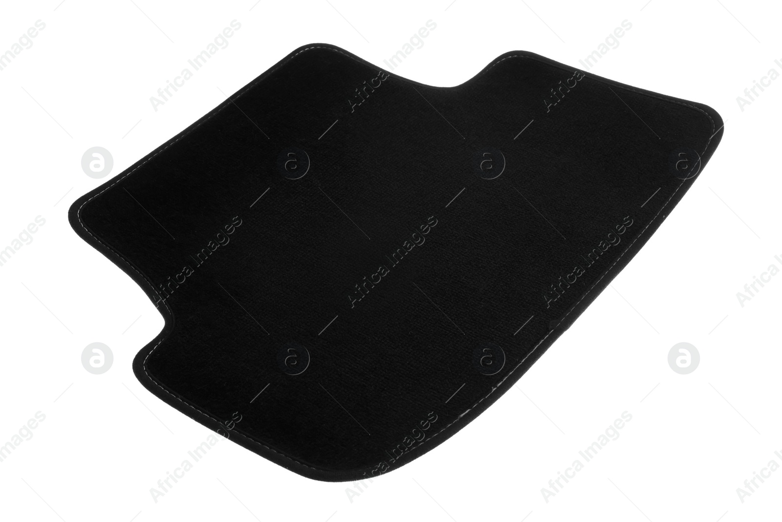 Photo of Black floor car carpet isolated on white