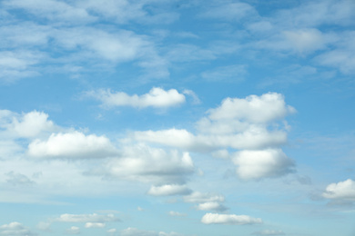 Photo of Beautiful blue sky with white clouds on sunny day
