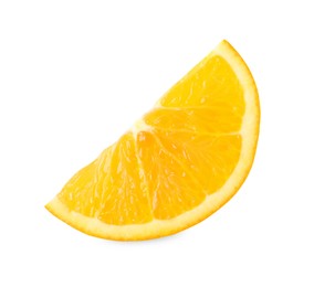 Citrus fruit. Slice of fresh orange isolated on white