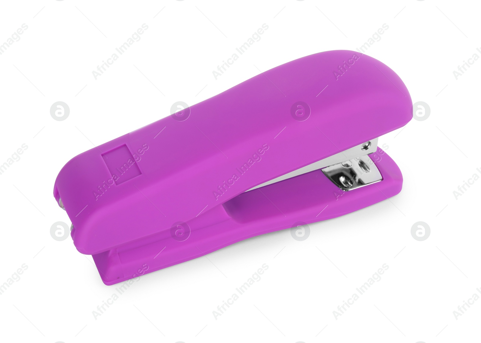 Photo of One new bright stapler isolated on white