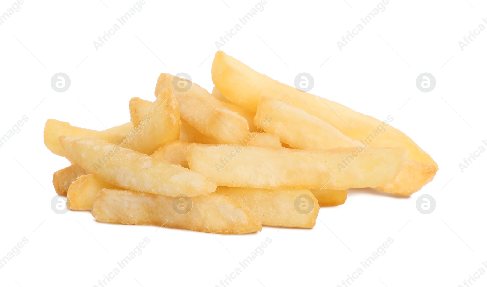 Photo of Delicious fresh french fries on white background