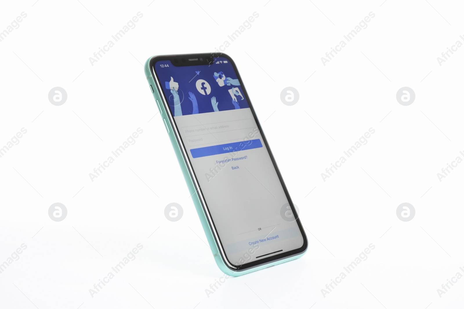 Photo of MYKOLAIV, UKRAINE - JULY 9, 2020: iPhone 11 with Facebook app on screen against white background