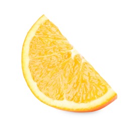 Citrus fruit. Slice of fresh orange isolated on white