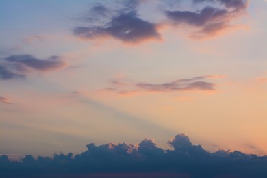 Photo of Picturesque view of beautiful sky with clouds at sunset