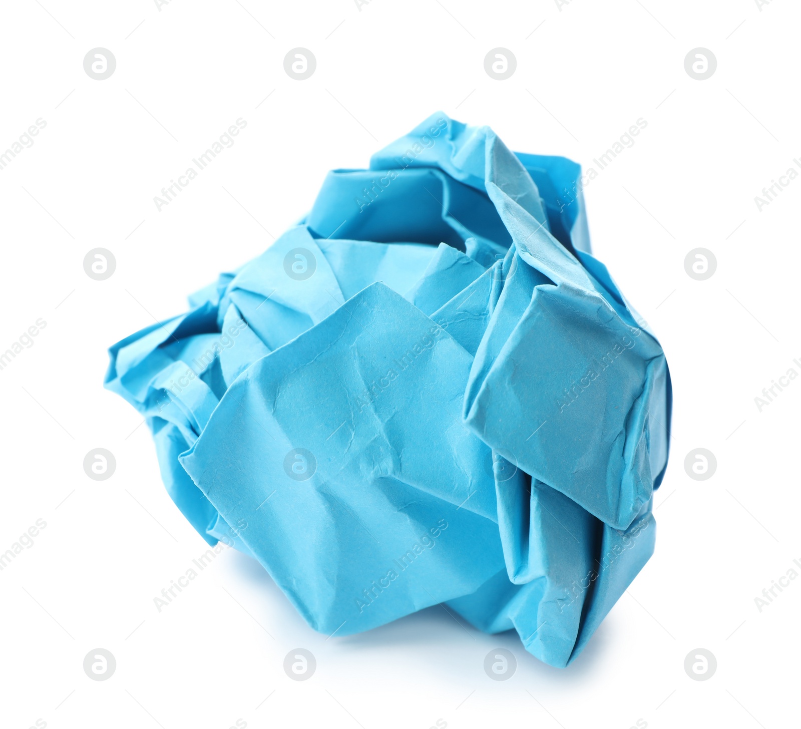 Photo of Color crumpled sheet of paper isolated on white