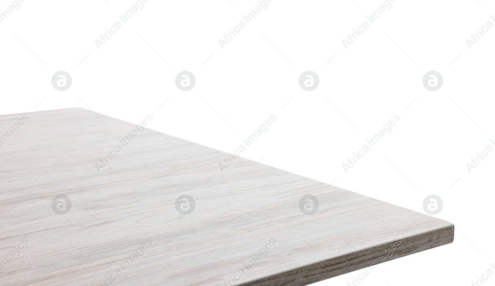 Photo of Empty light wooden table isolated on white