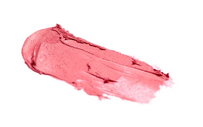 Photo of Smear of beautiful lipstick on white background