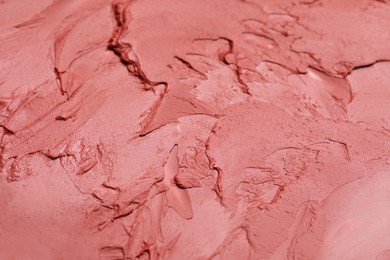 Photo of Texture of beautiful lipstick as background, closeup