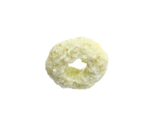 Photo of One tasty cereal ring isolated on white