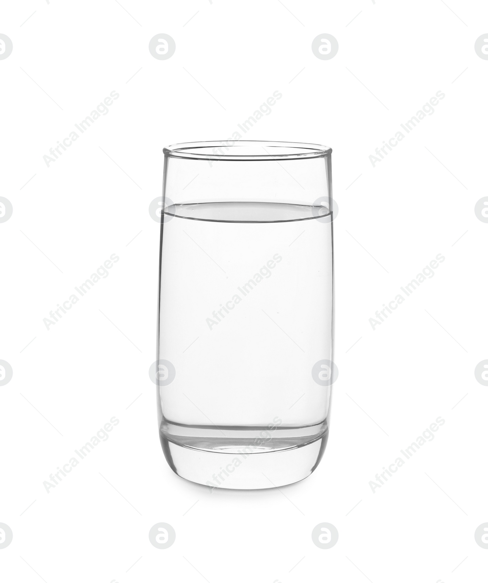 Photo of Glass full of water isolated on white