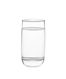 Photo of Glass full of water isolated on white