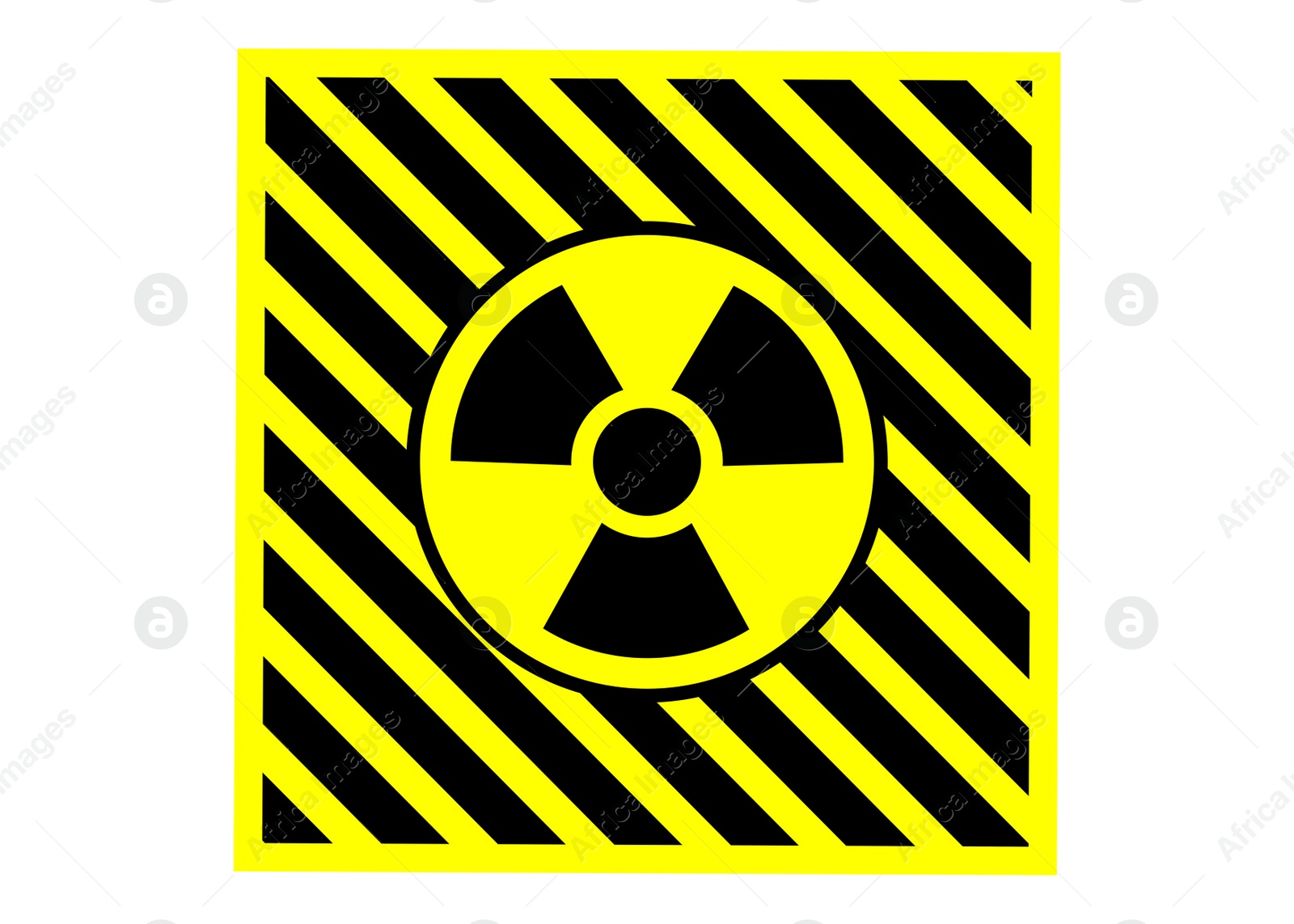 Illustration of Radioactive sign isolated on white. Hazard symbol