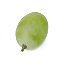 Photo of One ripe green grape isolated on white