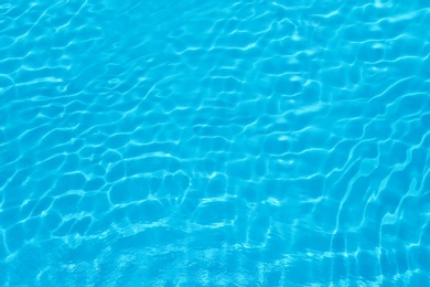 Image of Pure water with ripples in swimming pool