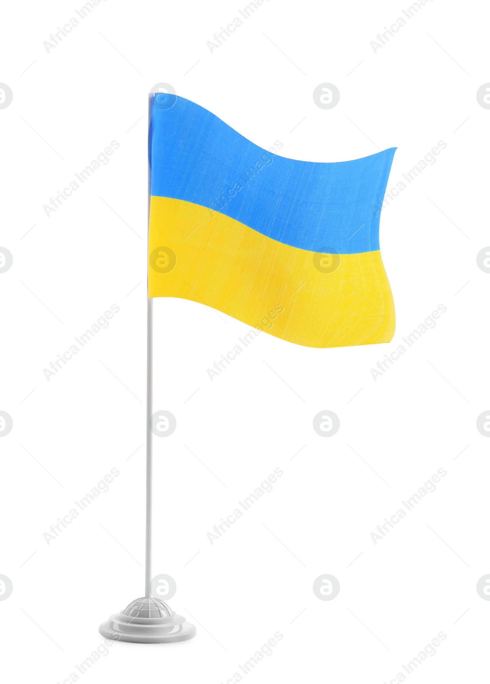 Photo of National flag of Ukraine isolated on white