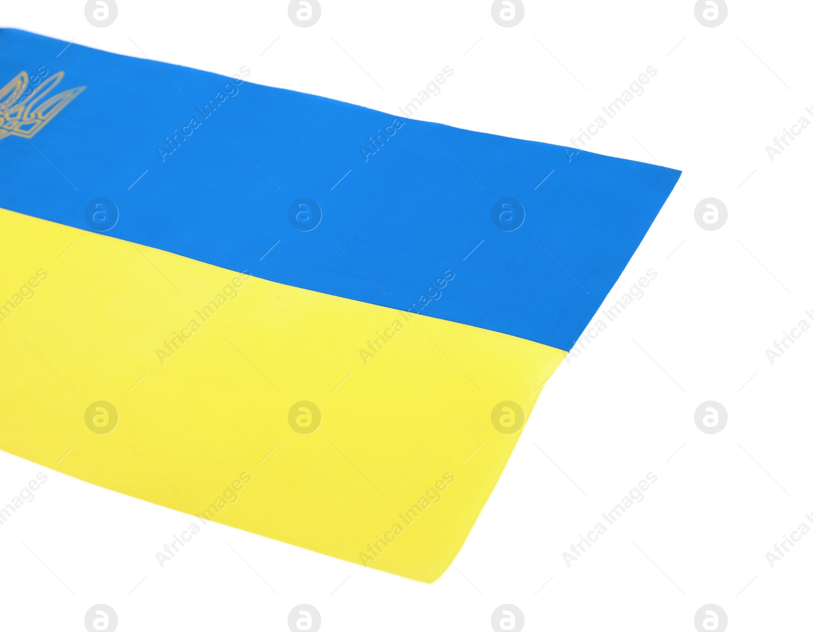 Photo of National flag of Ukraine isolated on white