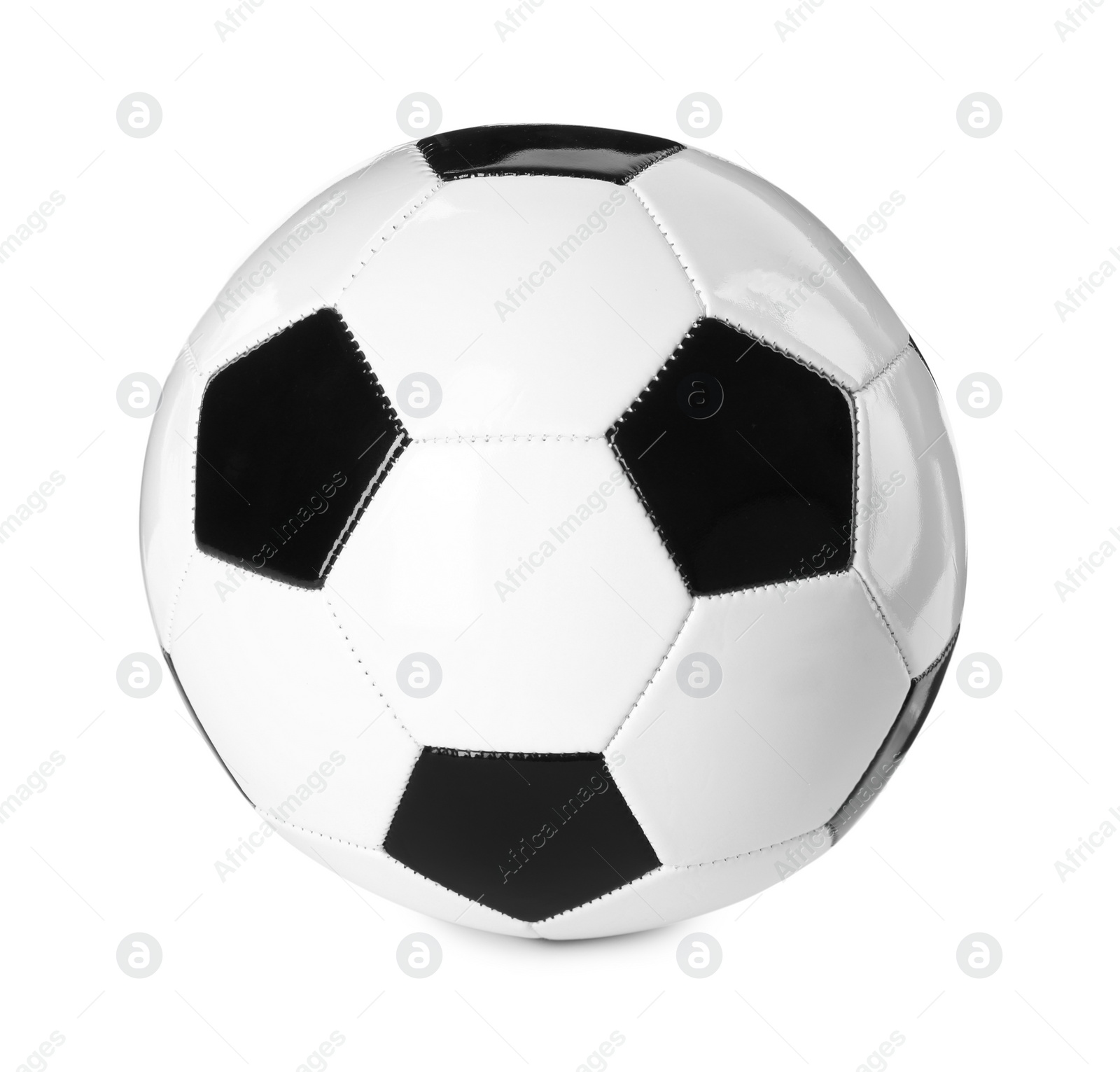 Photo of One soccer ball isolated on white. Sport equipment