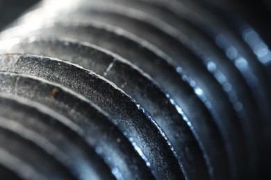 Texture of modern metal fastener, macro view